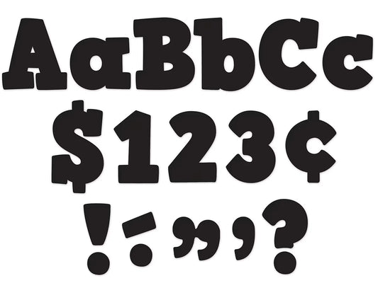 Bold Black 4" Punch-Out Letters - US 1909