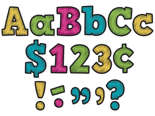 Chalkboard Brights 4" Punch-Out Letters - US 8674