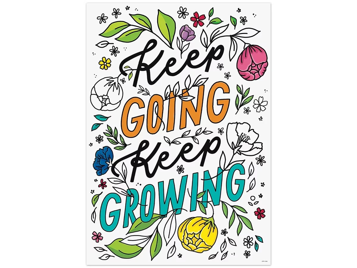 Bright Blooms Keep Going, Keep Growing Poster - US 4569
