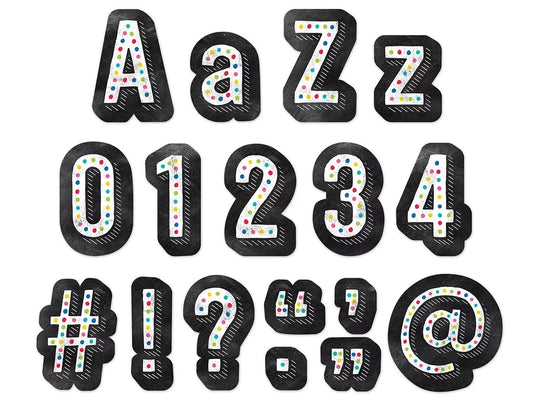 Chalk It Up! Colorful Chalk 4" Punch-Out Letters - US 1836