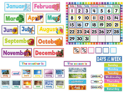 Colorful Calendar Bulletin Board Set - US 5323