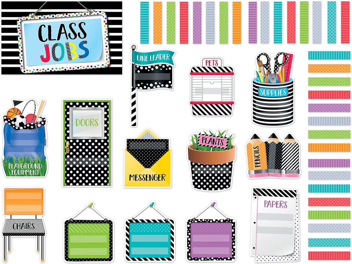 Bold & Bright Classroom Jobs Bulletin Board Set - US 2956