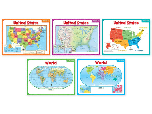 Teaching Maps Bulletin Board Set - US 7937