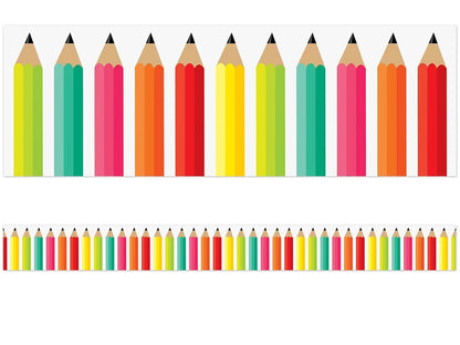 Black, White & Stylish Brights Pencil Border - US 5954