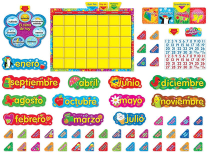 Spanish Write & Wipe Calendar Bulletin Board Set - US 3103