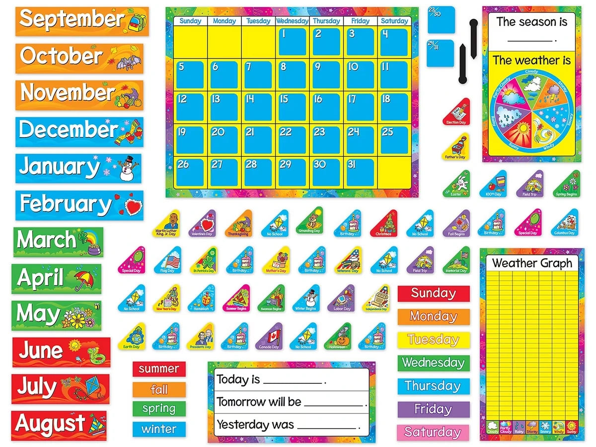 Year Around Calendar Bulletin Board Set - US 6052