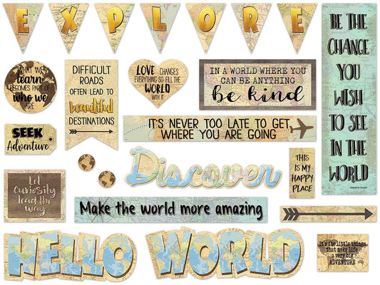 Travel the Map! Motivational Bulletin Board Set - US 2873