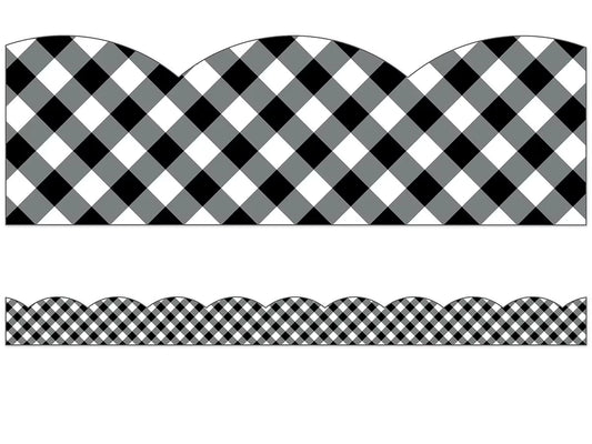 Woodland Whimsy Gingham Scalloped Border - US 7057