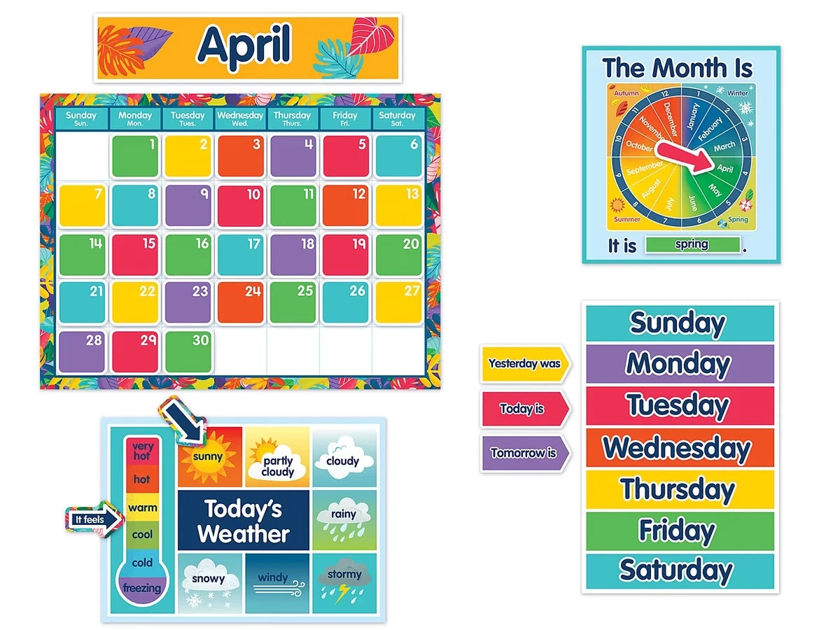 One World Calendar Bulletin Board Set - US 4823