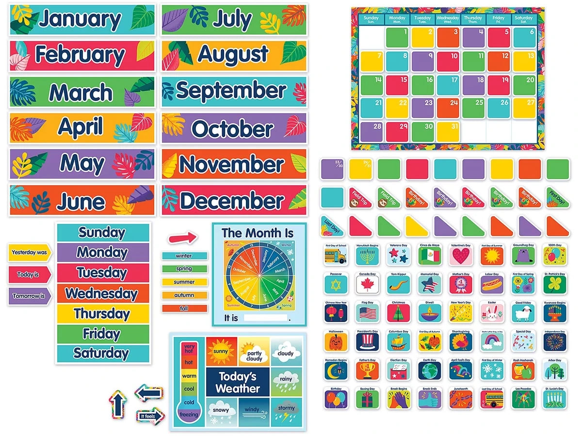 One World Calendar Bulletin Board Set - US 4823