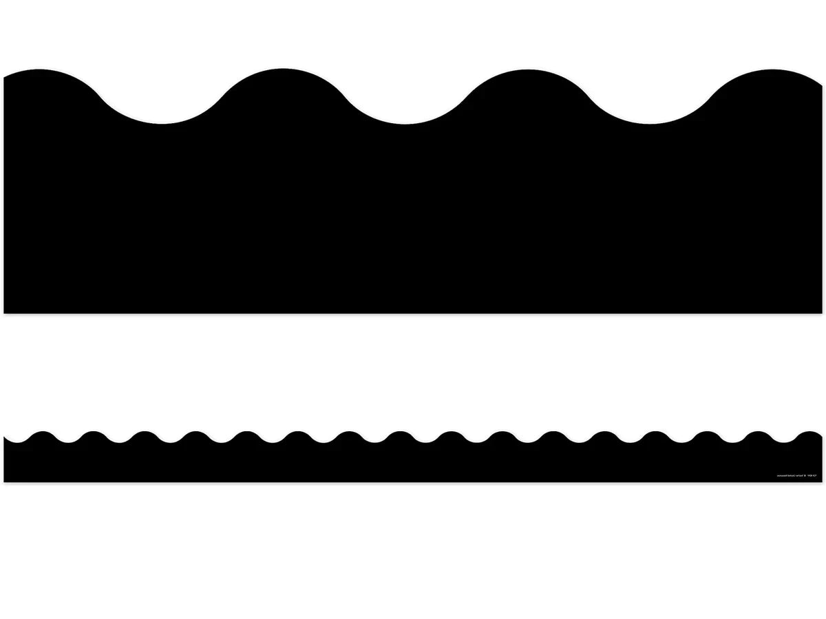 Dark Black Scalloped Border - US 1278