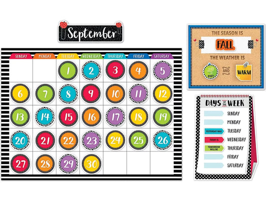 Bold & Bright Calendar Bulletin Board Set - US 1880