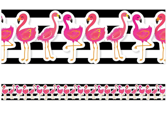 Simply Stylish Tropical Flamingo Border - US 3685