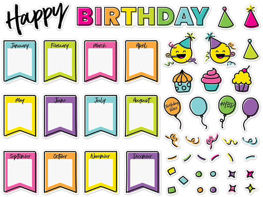 Kind Vibes Birthday Bulletin Board Set - US 6448
