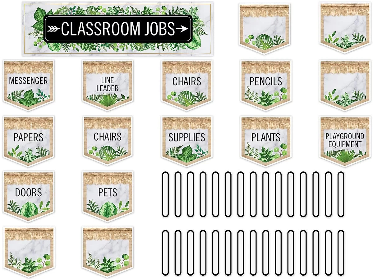 Simply Boho Classroom Jobs Bulletin Board Set - US 6935
