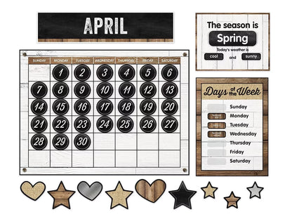 Industrial Chic Calendar Bulletin Board Set - US 8796