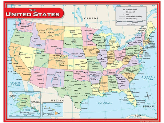 U.S.A. Map Poster - US 8773