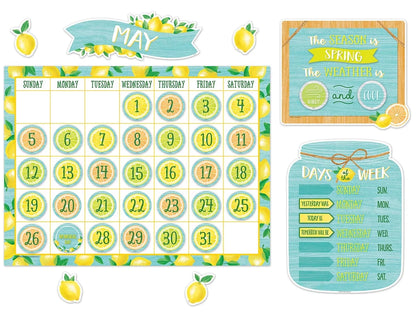 Lemon Zest Calendar Bulletin Board Set - US 4505