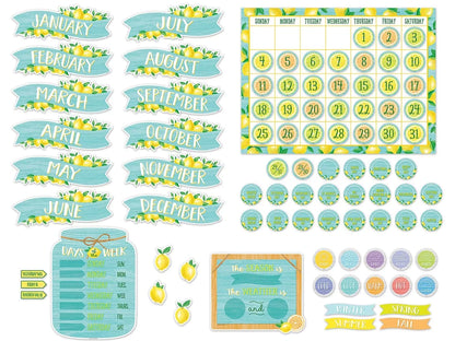 Lemon Zest Calendar Bulletin Board Set - US 4505