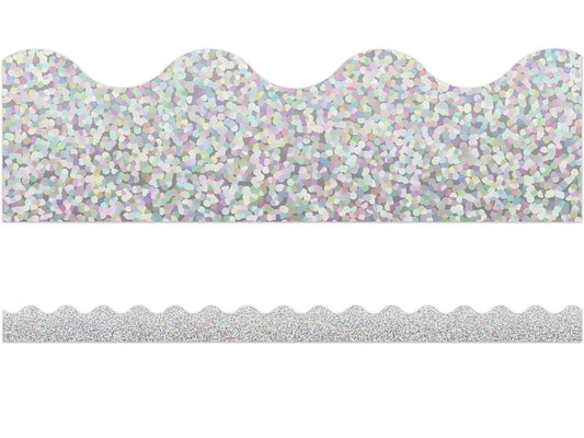 Silver Sparkle Scalloped Border - US 8728