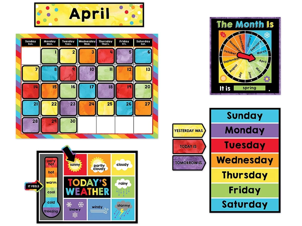 Celebrate Learning Calendar Bulletin Board Set - US 2743