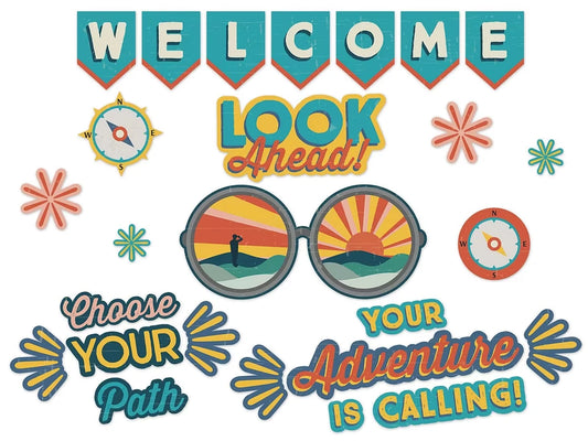 Adventurer Welcome Pennant Bulletin Board Set - US 7558