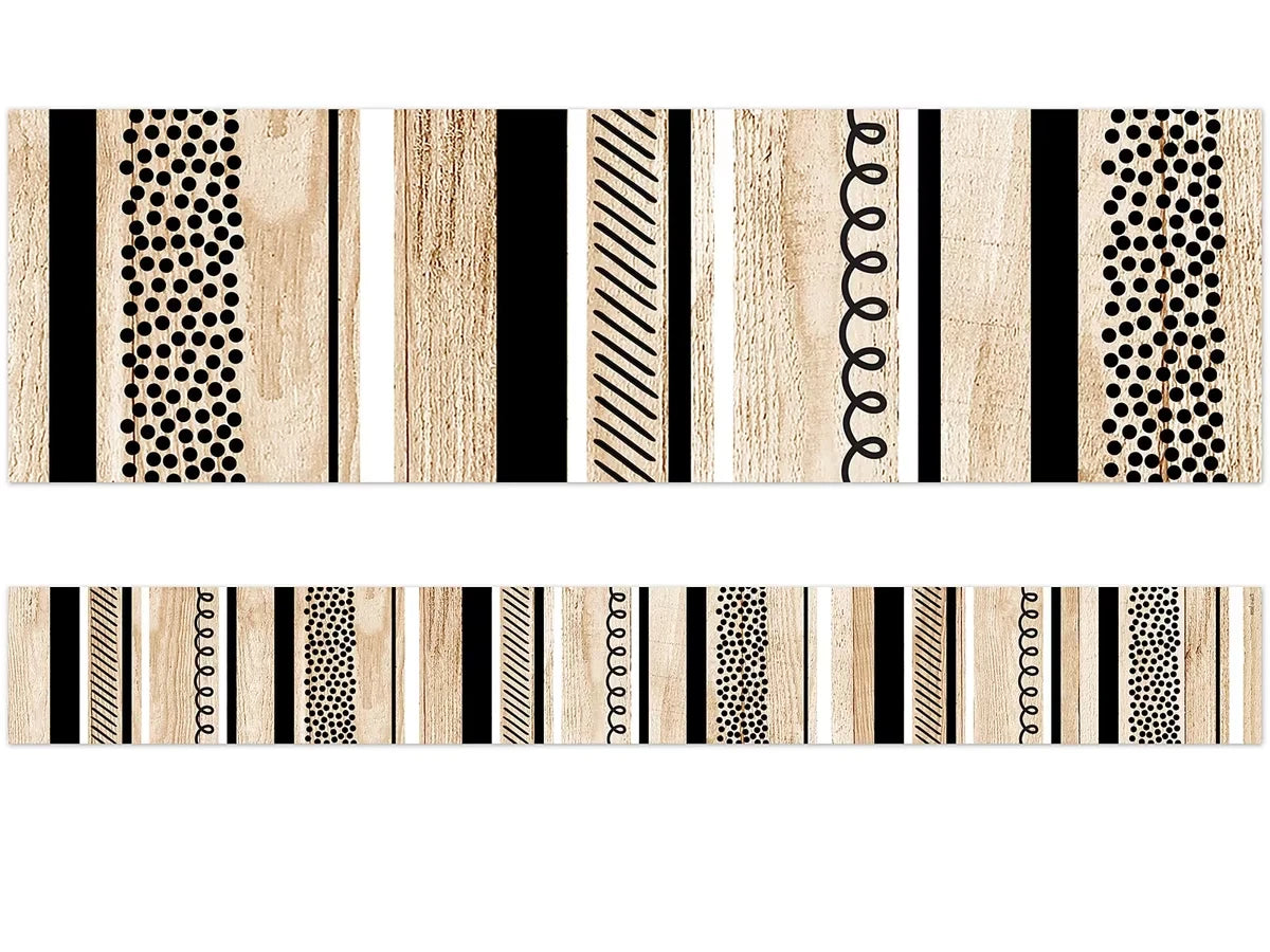 Stripes & Doodles Wood Border - US 6911