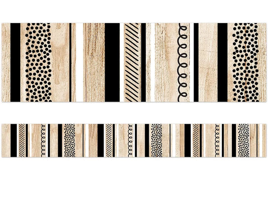 Stripes & Doodles Wood Border - US 6911