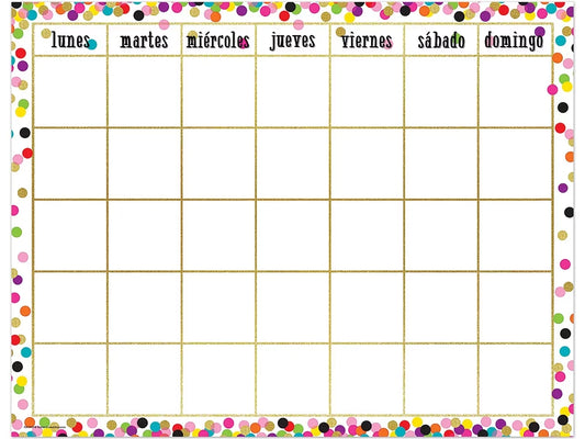 Confetti Spanish Classroom Calendar - US 4236