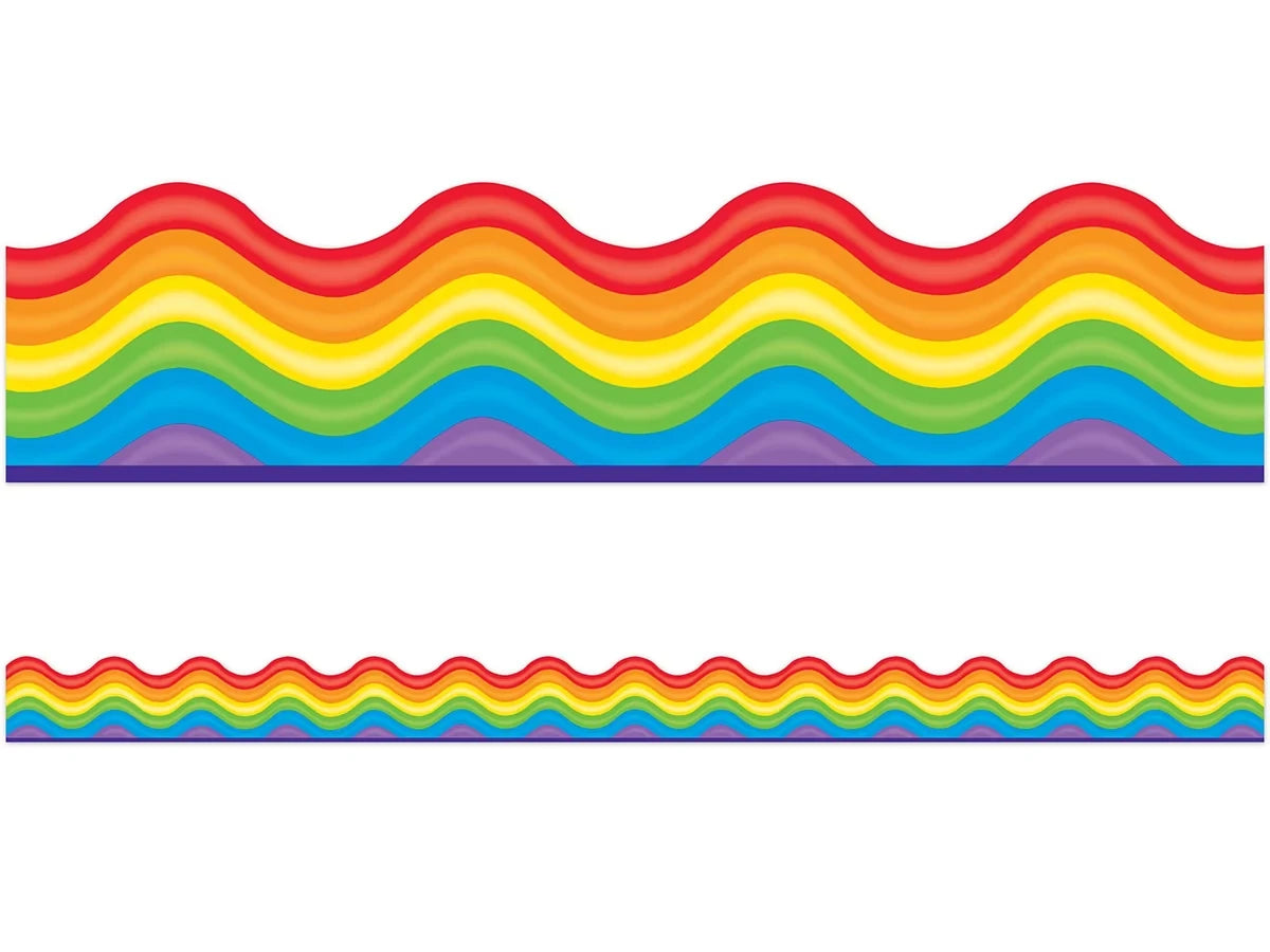 Wavy Rainbow Scalloped Border - US 2302