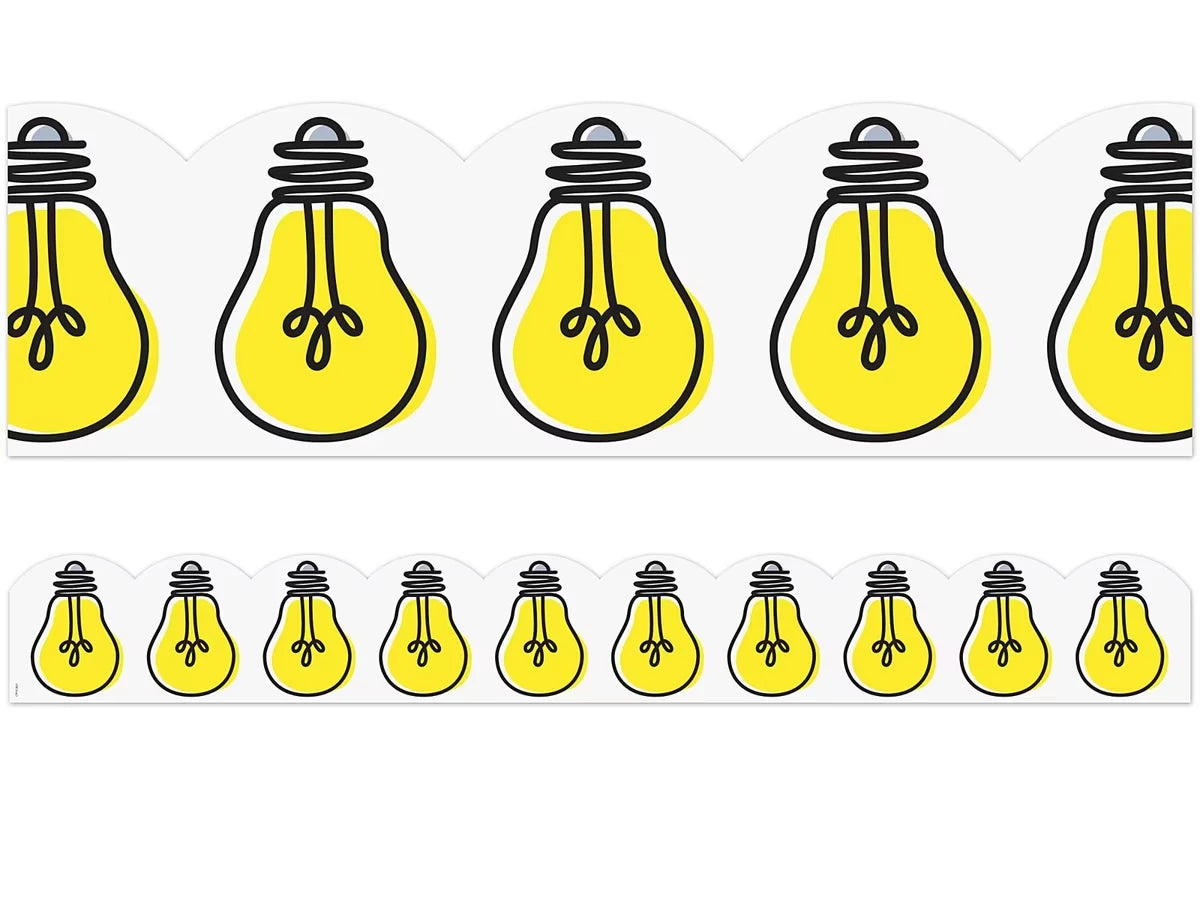 Doodle Light Bulb Scalloped Border - US 6988