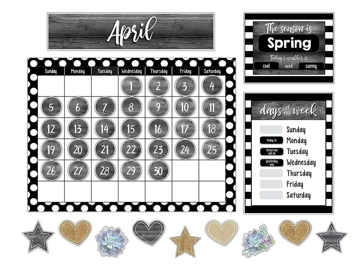 Simply Stylish Calendar Bulletin Board Set - US 6166