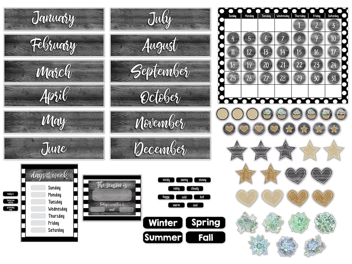 Simply Stylish Calendar Bulletin Board Set - US 6166