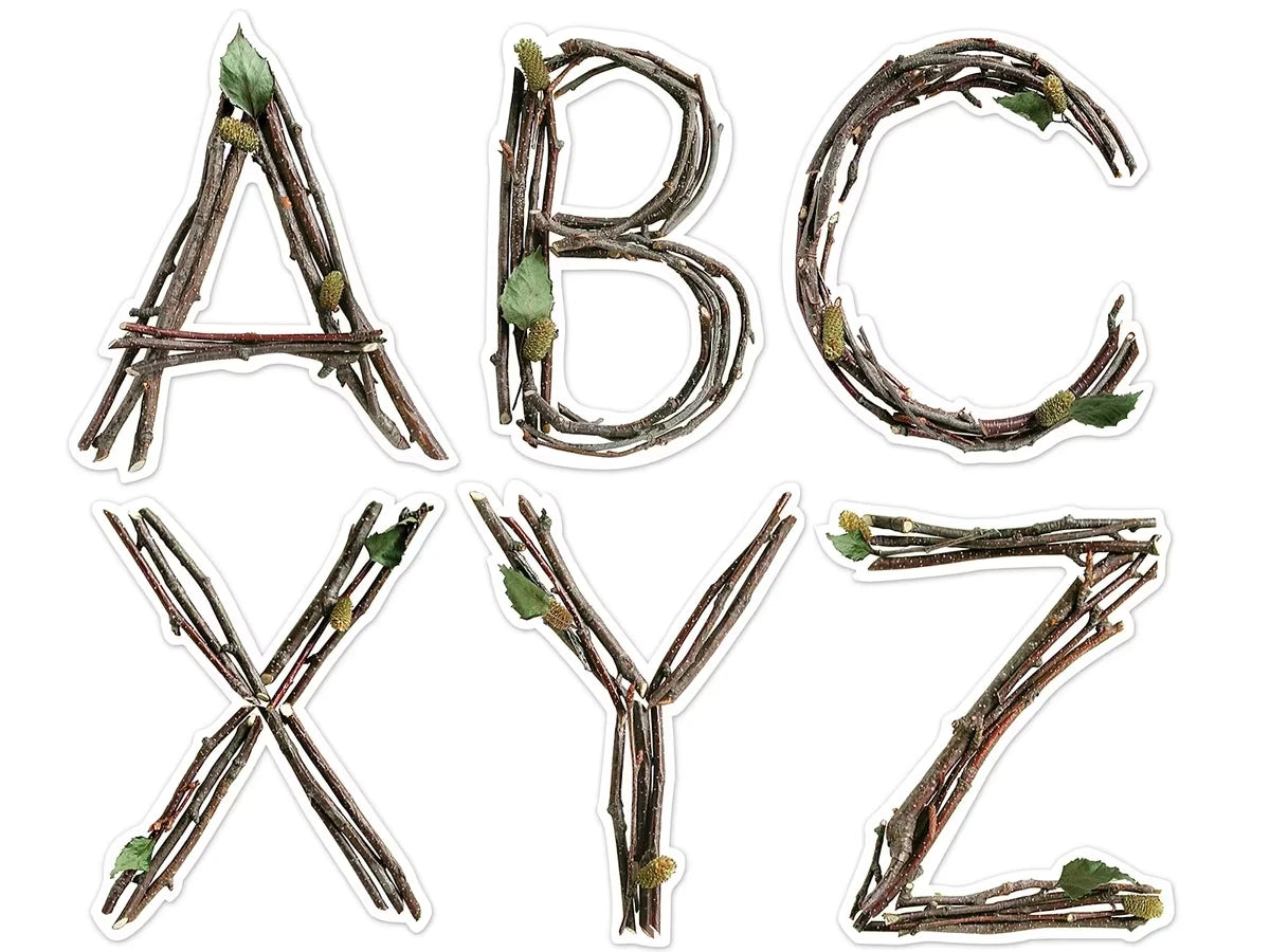 Rustic Twig 6" Punch-Out Letters - US 2830