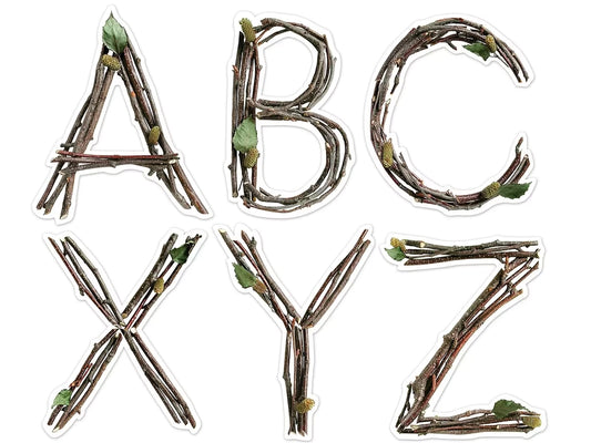 Rustic Twig 6" Punch-Out Letters - US 2830