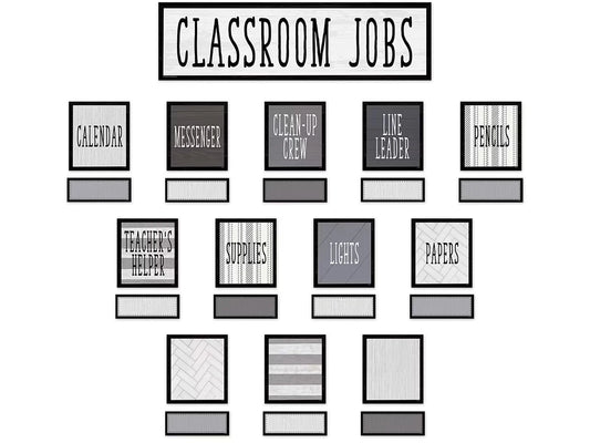 Modern Farmhouse Classroom Jobs Bulletin Board Set - US 5101