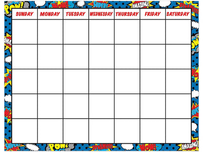 Superhero Classroom Calendar - US 7795