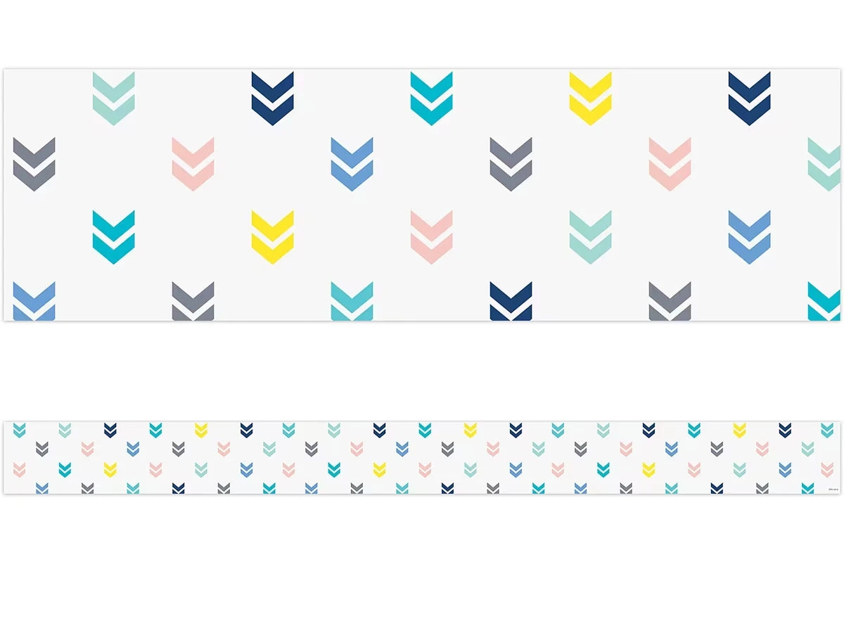 Calm & Cool Colorful Chevron Border - US 4029
