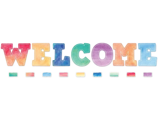 Watercolor Welcome Bulletin Board Set - US 1975