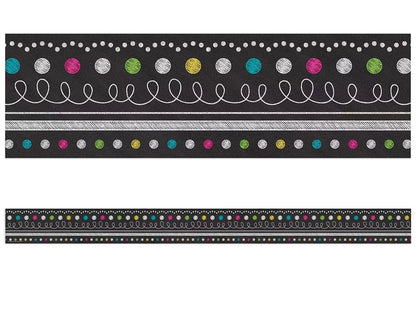 Chalkboard Brights Dot & Loop Border - US 9070