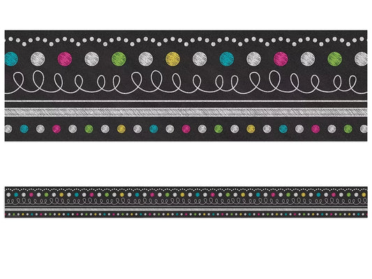 Chalkboard Brights Dot & Loop Border - US 9070