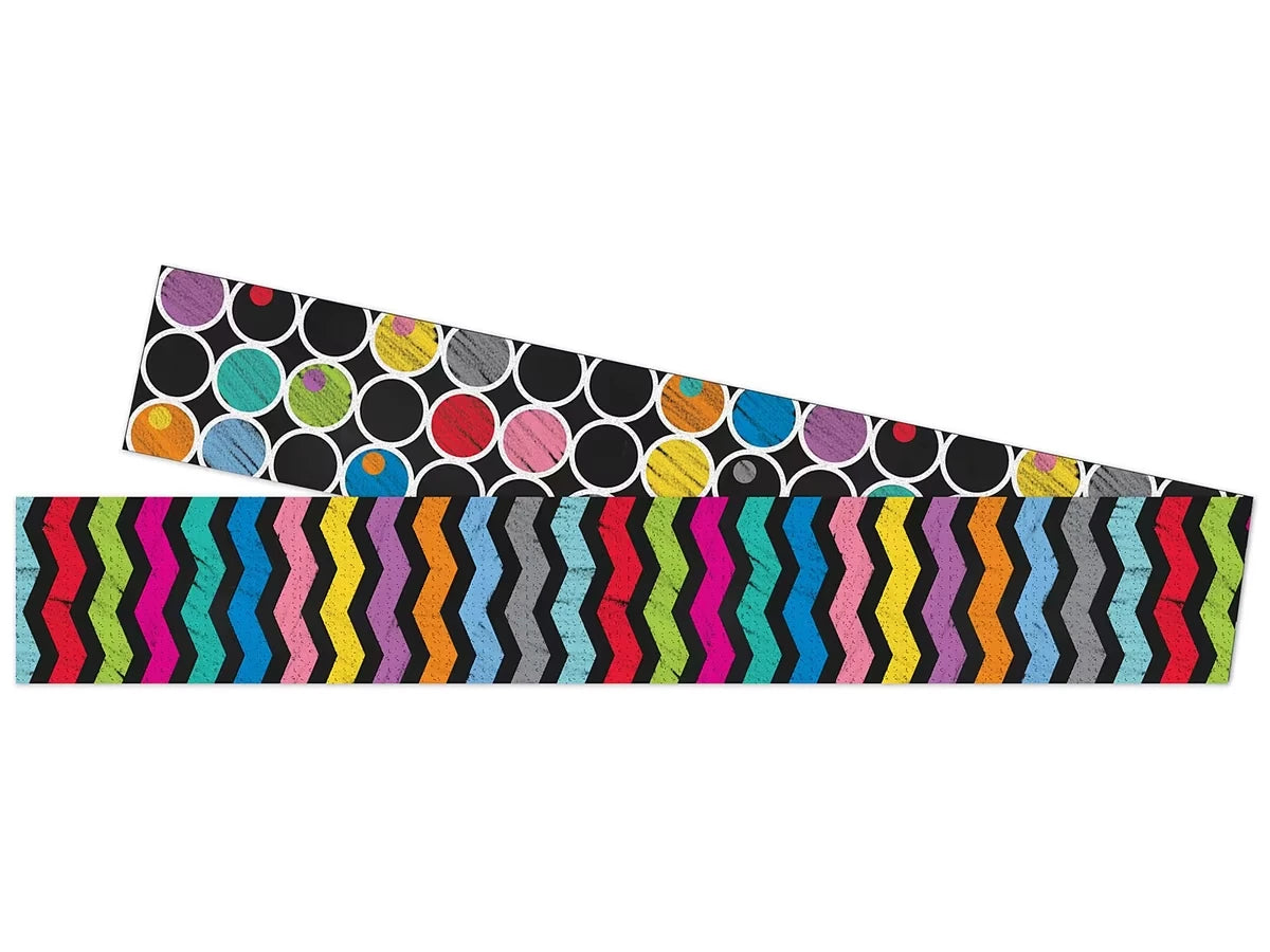 Colorful Chalkboard Double-Sided Border - US 9032
