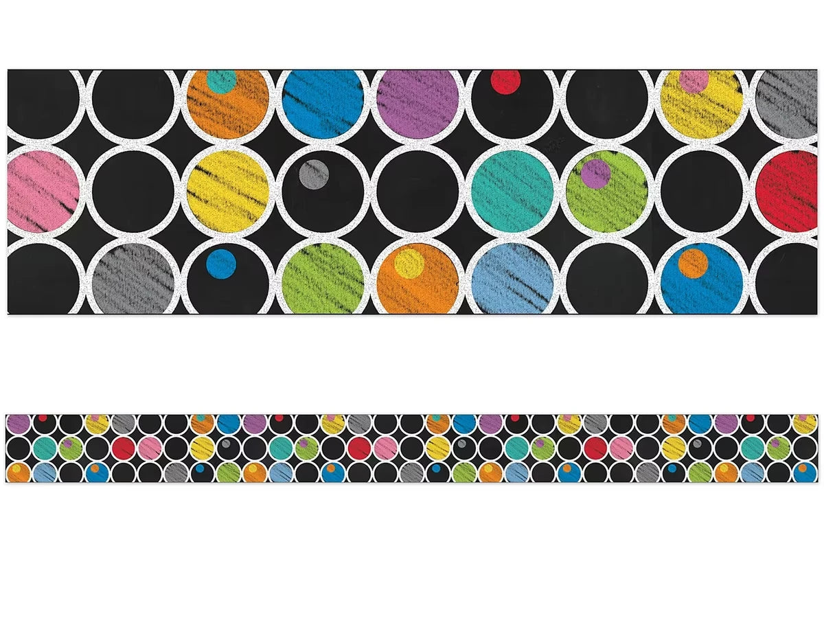 Colorful Chalkboard Double-Sided Border - US 9032