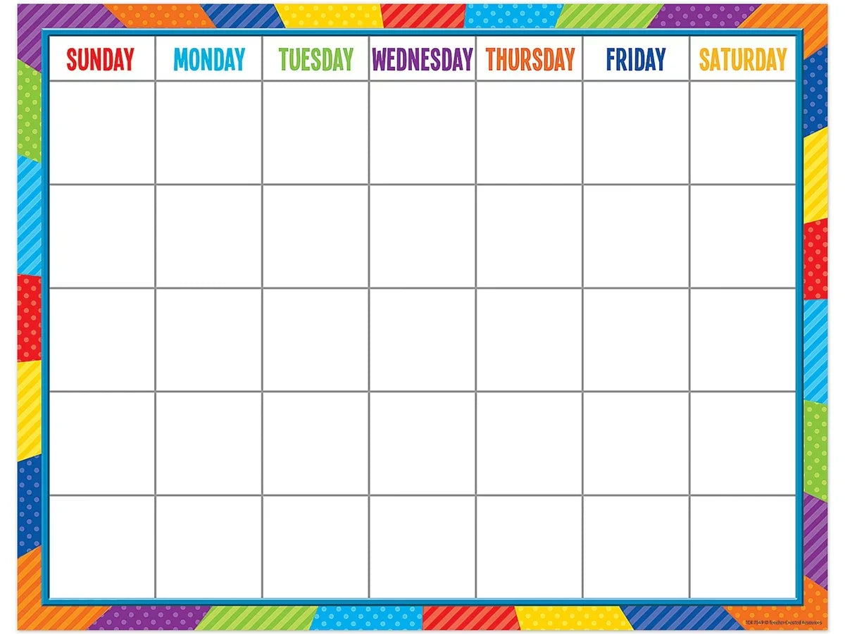 Playful Patterns Classroom Calendar - US 7160