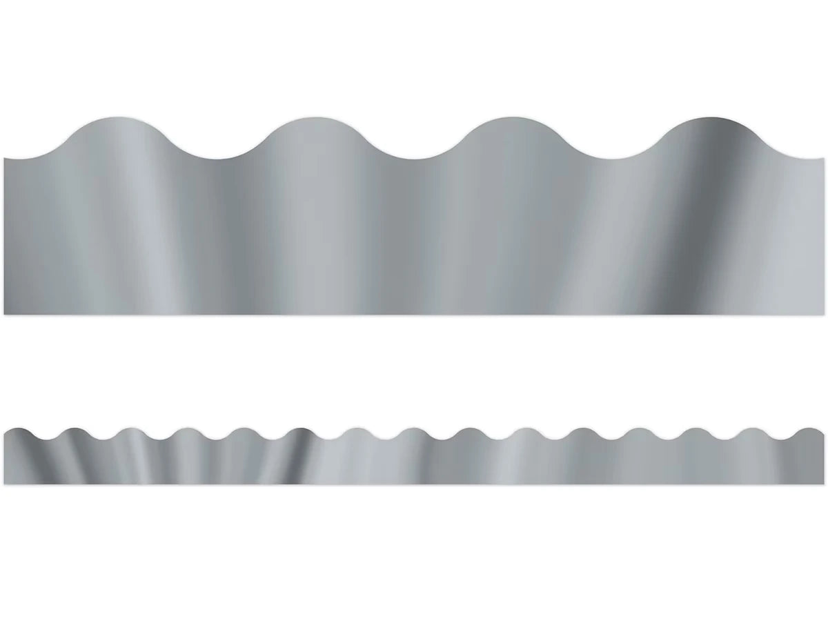 Silver Metallic Scalloped Border - US 2810