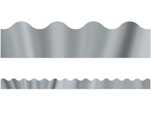 Silver Metallic Scalloped Border - US 2810