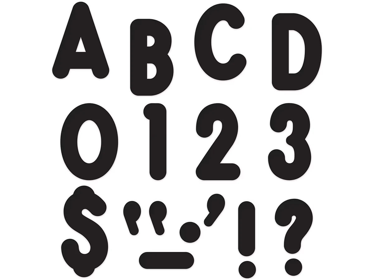 Black Billboard 7" Punch-Out Letters - US 3618