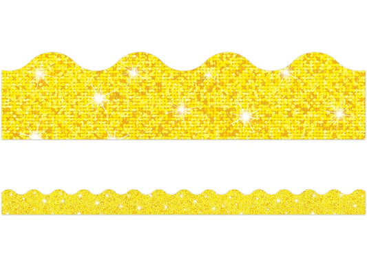 Yellow Sparkle Scalloped Border - US 8365