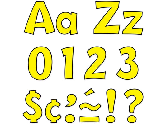 Yellow Playful 4" Punch-Out Letters - US 4554