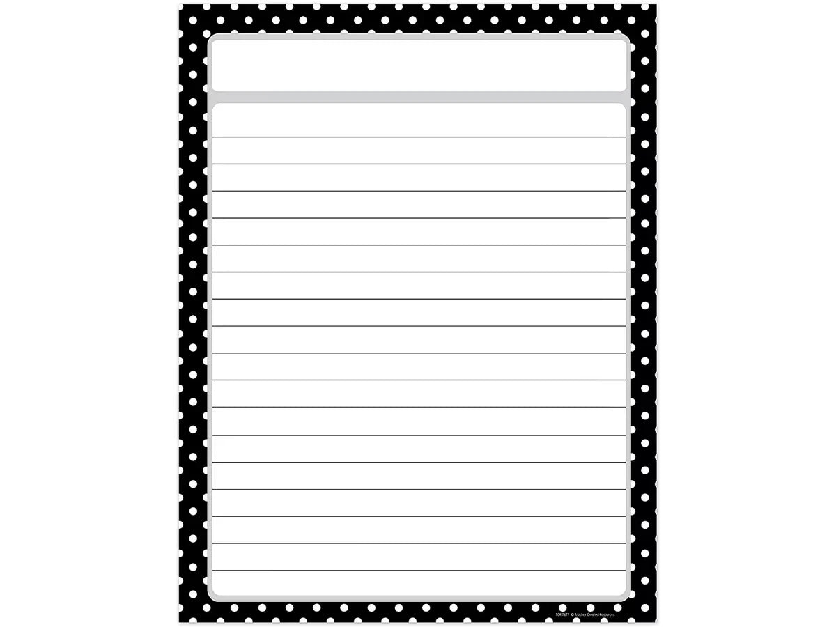 Black Polka Dot Lined Poster - US 5352